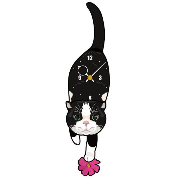 XEOVHV Wall Clock Living Room Home Clock Catch Fish Clock Wall