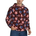 thumbnail image 2 of Rateoe American Stars1 Pattern Mens Hoodie, Pullover Hooded Sweatshirt, Kangaroo Pocket Hoodie Ideal for Daily Wear, Travel and Home-X-Large, 2 of 7