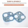 thumbnail image 3 of [2 Pack] FYBTO for Bling Camera Lens Protector Compatible with iPhone 13 & 13 Mini Glitter Diamond Crystal Metal Lens Protective Decoration Cover Accessories for 13/13 mini Blue+Blue, 3 of 6