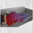thumbnail image 6 of Modern Soft Flannel Fleece Blanket, Graphic Little Mermaid Face and Wavy Hair Vibrant Colors Fantasy Woman Artwork, Cozy Plush for Indoor and Outdoor Use, 50" x 70", Red Violet Cream, by Ambesonne, 6 of 6