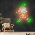 thumbnail image 2 of Craftnamesign Santa Playing Baseball Neon Sign, Santa Wall Art, Sport Christmas LED Light, 2 of 5