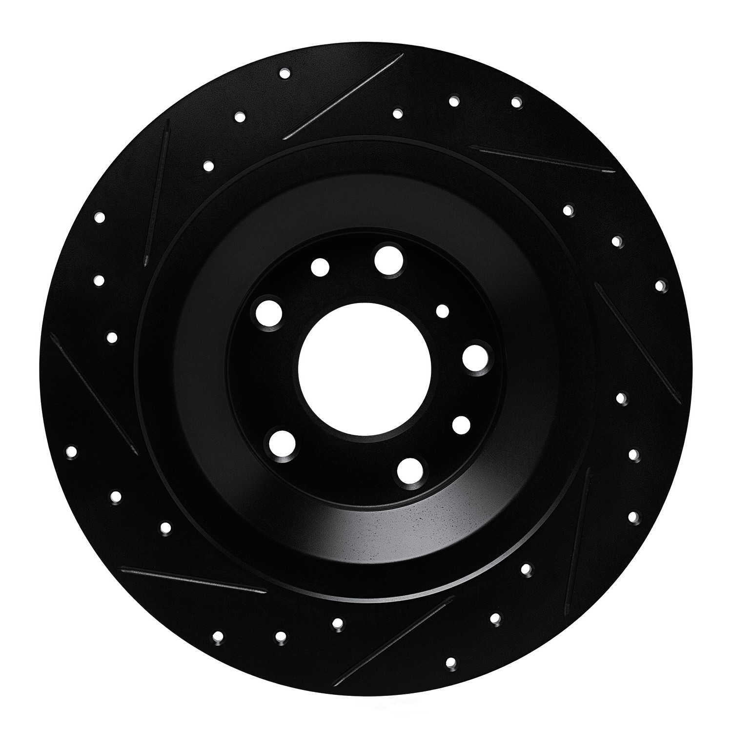 Dynamic Friction Company 633-80085R DFC Brake Rotor - Drilled And Slotted - Black