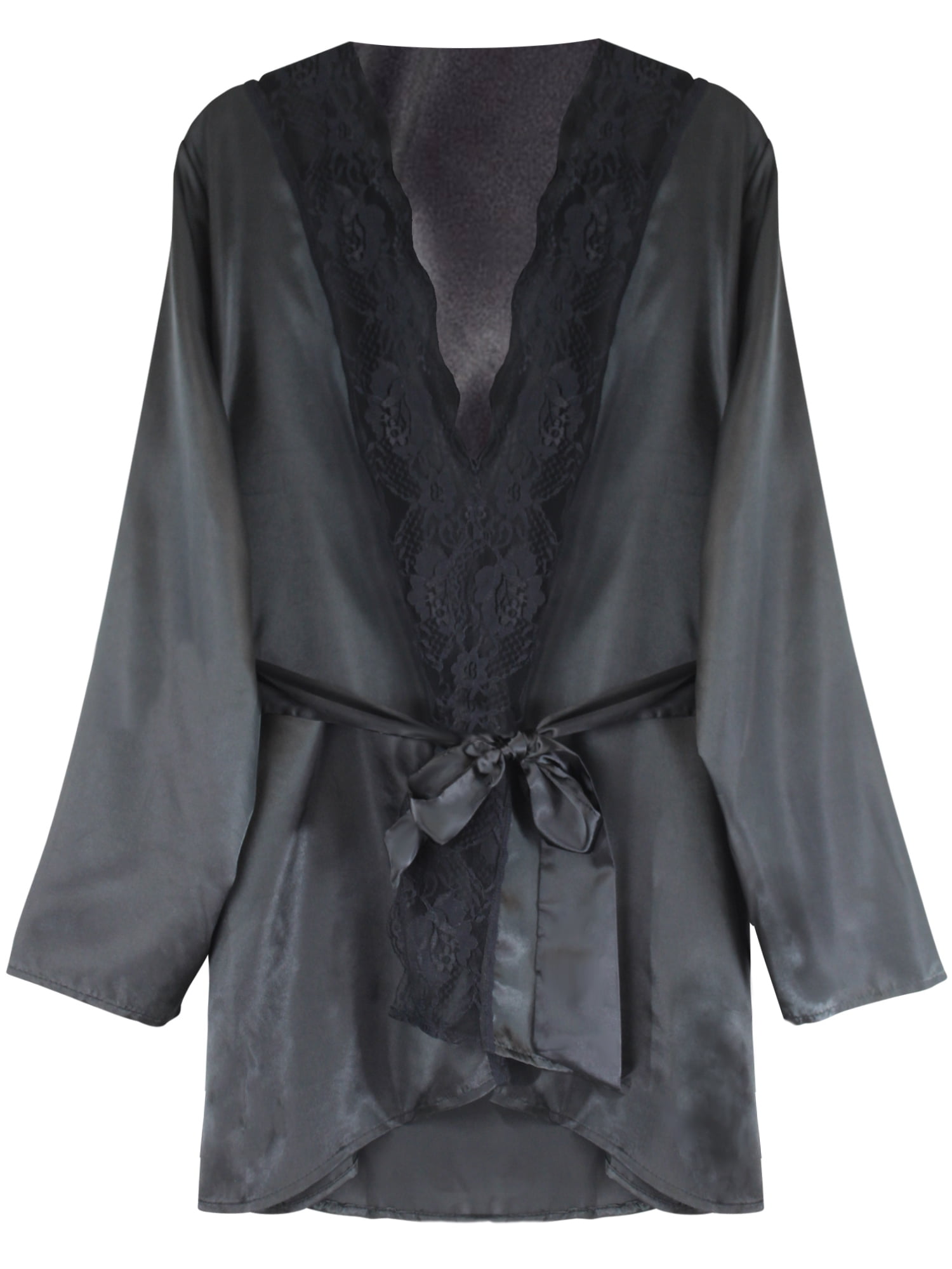 plus size satin robe