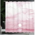 thumbnail image 4 of Ambesonne Pink Shower Curtain, Sunrise Birds Horizon Art, 69"Wx84"L, Pink White, 4 of 5