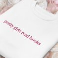 thumbnail image 3 of Embroidered Pretty Girls Read Books Sweatshirt, 3 of 3