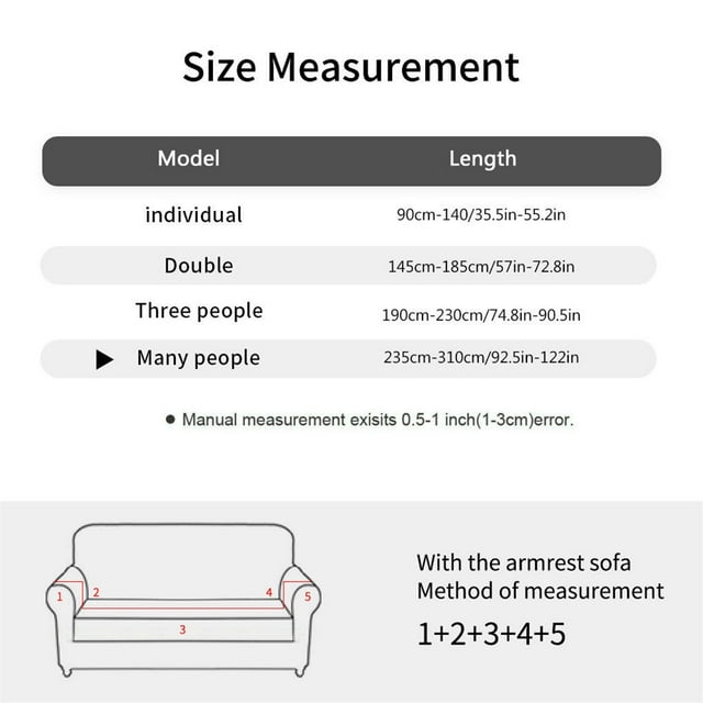 Universal Seater Sofa Cover Non-slip Stretch Armchair Couch Slipcovers Washable Furniture Protector 1 Seater