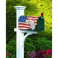 thumbnail image 4 of Eagle American Flag Mailbox Cover Patriotic Magnetic Mailbox Wraps,Independence Day 4th of July USA Mailbox Covers Large Size 21x25.5 inch Mail Wrap Post Letter Box Decoration for Outdoor Gardern Yard, 4 of 6
