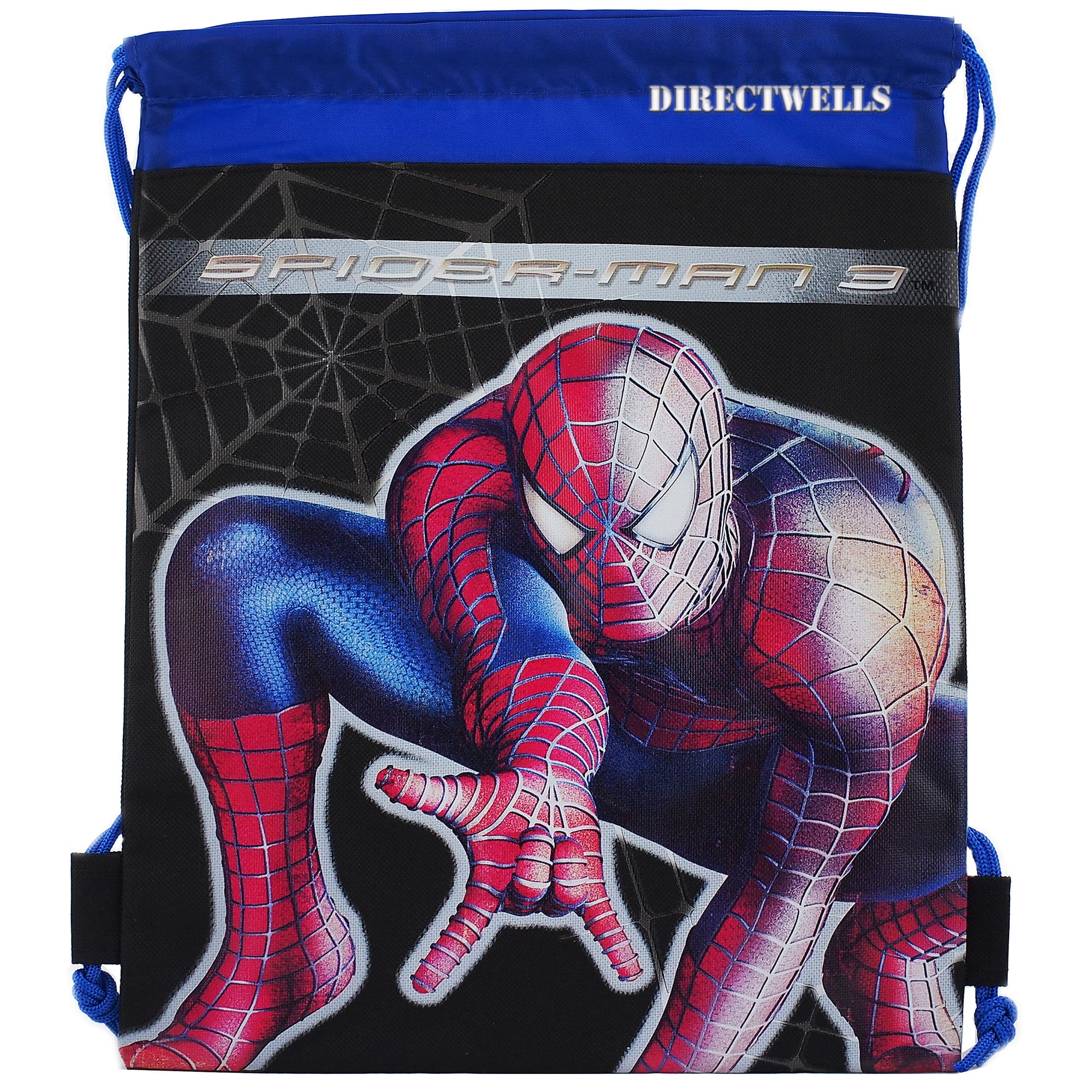 Spiderman Black Drawstring Bag