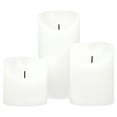 Mainstays Unscented Flameless LED Pillar Candles, White, Various Sizes, 3 Count - image 3 of 6