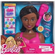 Black Barbie Glam Party 20 Piece Styling Head Set, Girls Role Playing Doll