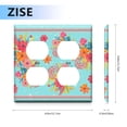 thumbnail image 2 of Pioneer Floral Duplex Receptacle Outlet Wall Plate,Size Double Duplex 4.6" x 4.6”, Polycarbonate Thermoplastic Electrical Switchplate Home Decor for Kitchen Living Room Bedroom Decorate, 2 of 2