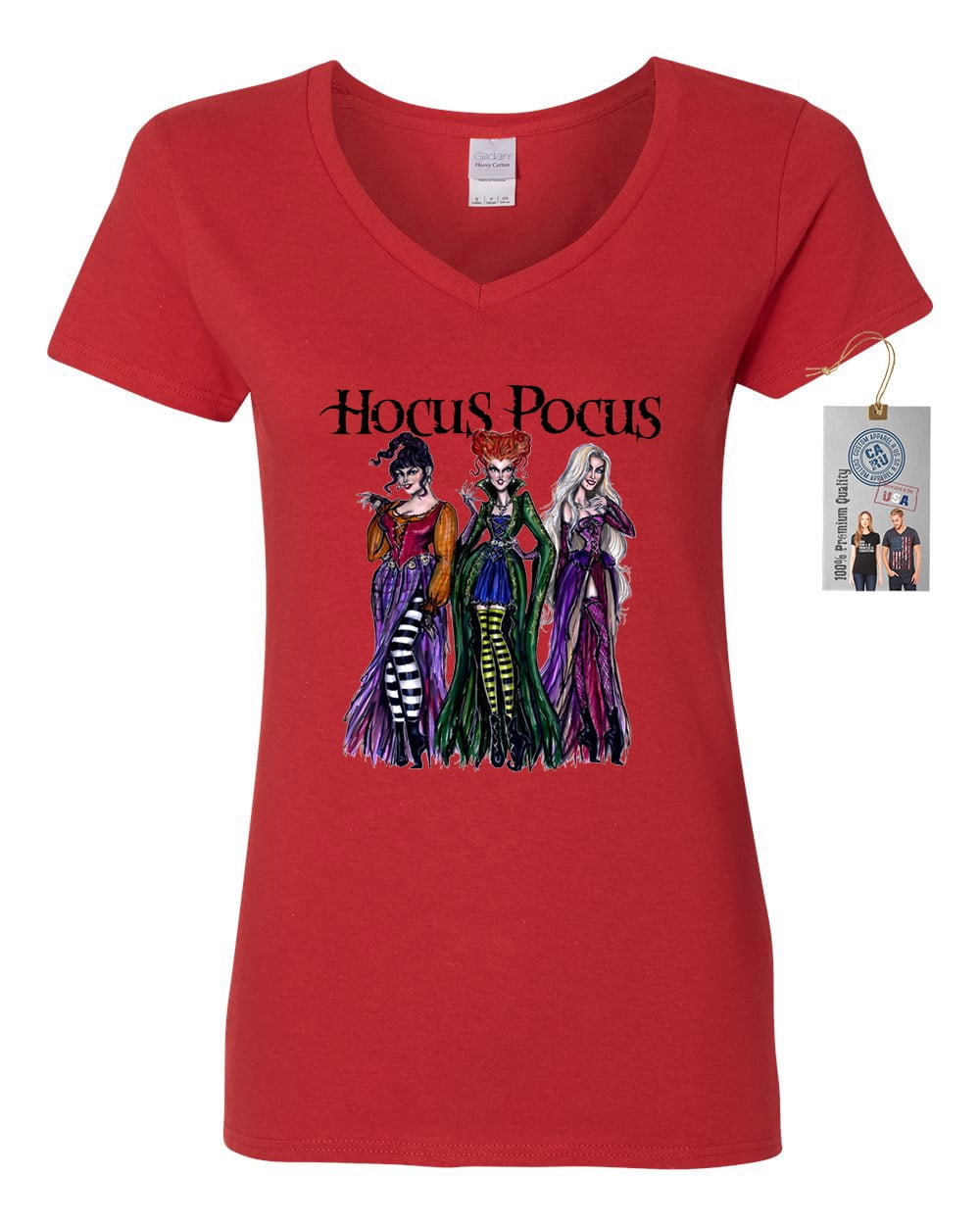 customapparelrus womens v neck shirt top hocus pocus shirt