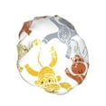 thumbnail image 2 of Kdxio Cartoon Monkey Print Shower Cap for Women,Elastic and Reusable,Double Waterproof Layers Bathing Hat, 2 of 9