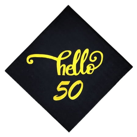 ZJTMJN 40pcs Silver Cheers to 50 Years 50th Birthday Cocktail Napkins