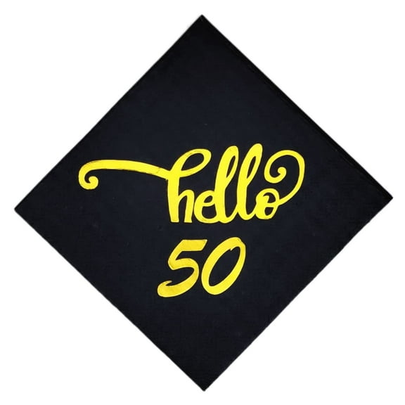 ZJTMJN 40pcs Silver Cheers to 50 Years 50th Birthday Cocktail Napkins