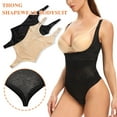 thumbnail image 2 of MANIFIQUE Thong Shapewear Bodysuit for Women Tummy Control Open Bust Body Shaper Slimmer Shaping Thong, 2 of 6