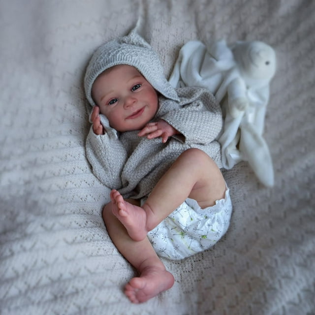 Muñeca Reborn CHAREX Sebastian de 45 cm con accesorios para más de 3 años