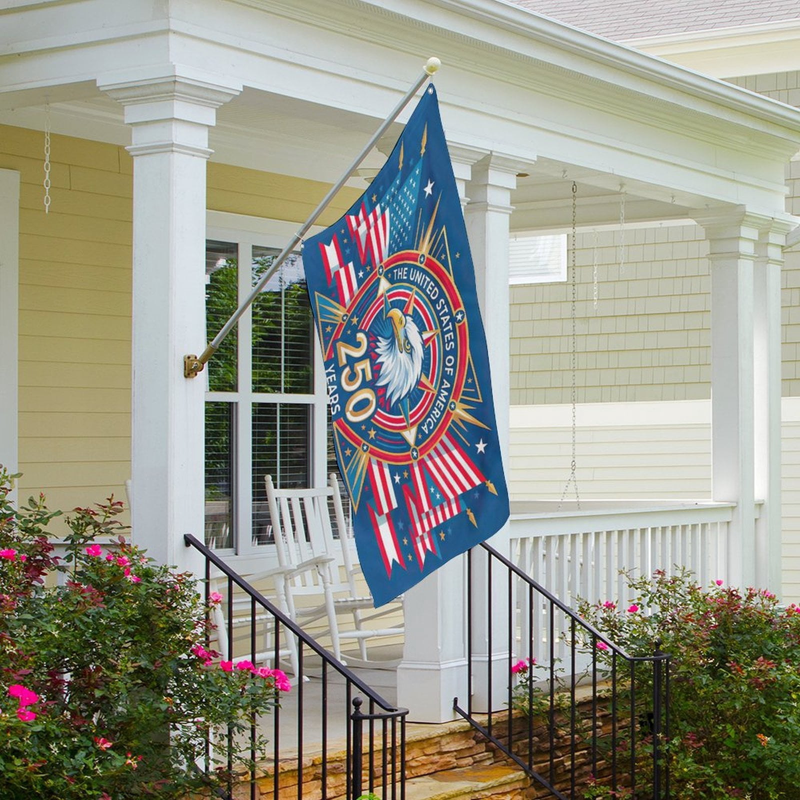 American 250th Anniversary Flag Outdoor 4x6 Ft Double Sided USA 1776 Patriotic Freedom Banner Decor