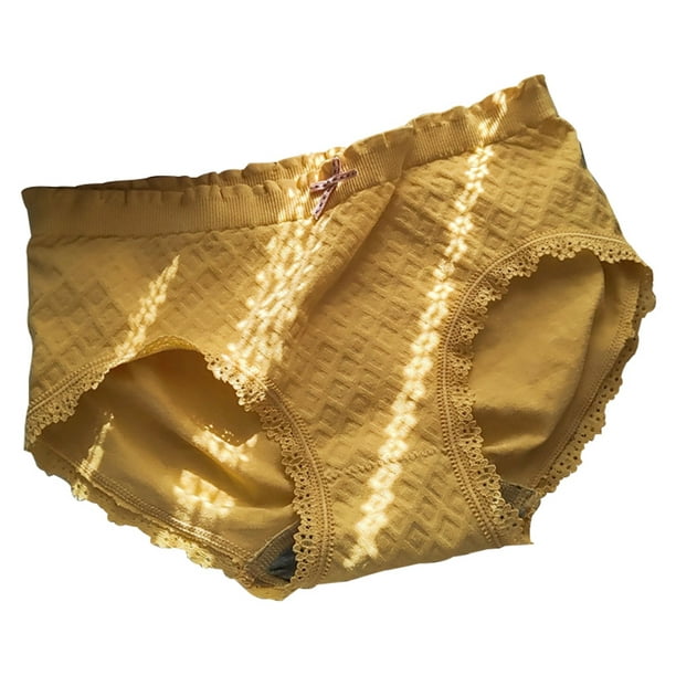 Ladies Panty Soft Fashion 4 Pairs Stretch Cute Mid Waist Underwear