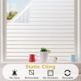 thumbnail image 6 of 1 Roll Window Privacy Film,Frosted Glass Window Film,Decorative Front Door Covering,Anti-UV Static Cling Non Adhesive Window Sticker,Striped Pattern Frosting Film, 6 of 8