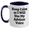 White/Navy, variant on Funny Advisor Gifts from Friends and Family - Keep Calm Or I Will Use My Advisor Voice Two Tone Coffee Mug, Father's Day Unique Gifts for Advisors, Men, and Women