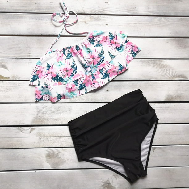 VKEKIEO TwoPiece Sets Swimsuit Sport Bra Style Soft Cup E L