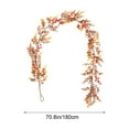 thumbnail image 3 of YIMWNYI Holiday Door Hanging Fireplace Wreath, Thanksgiving Decoration, Halloween Ornament, Faux Berry Rattan, Harvest Festival Home Decor, Simulated Maple Leaf Wreath, 3 of 9