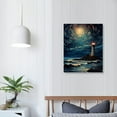 thumbnail image 3 of Nawypu  Moon Lonely Lighthouse Bathroom Wall Decor Canvas Wall Art Artwork for Walls for Kitchen Bedroom Decor, 3 of 4