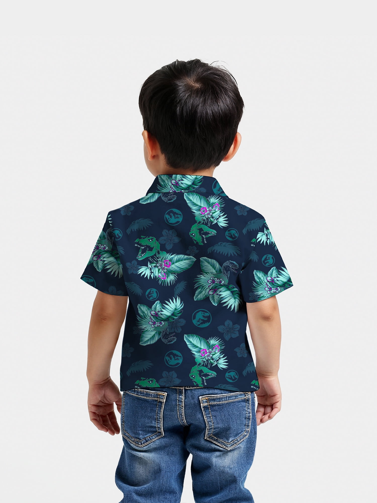 Jurassic Park Boys' Print Button Up Shirt, Sizes 4-18