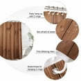 thumbnail image 3 of Brown Wooden Grain Bathroom Shower Curtains with 12 Hooks Polyester Waterproof Shower Curtain for Stalls and Bathtubs Farmhouse Country Vintage Texture Decorative Bathroom Curtain 72x72 Inches, 3 of 9