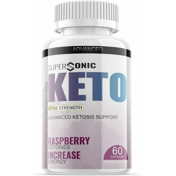 (1 Pack) Supersonic Keto - Supplement for Weight Loss - Energy & Focus Boosting Dietary Supplements for Weight Management & Metabolism - Advanced Fat Burn Raspberry Ketones Pills - 60 Capsules