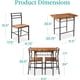 thumbnail image 2 of Songqin 3-Piece Modern Dining Set, Space Saving Dinette for Kitchen, Dining Room, Small Space w/Steel Frame, Built-in Storage Rack - Medium Brown/Black, 2 of 7
