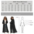 thumbnail image 5 of Women Floor Length Open Front Drape Cardigan Lightweight Long Sleeve Maxi Duster with Pockets,Thin Cable Knit Long Sweater Coats Outerwear Lightweight Duster Sweater,S-2XL Gray, 5 of 8