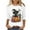 1, variant on Tops for Women Plus Size Halloween Pumpkin 3/4 Sleeve Printed Round Neck T-shirt Loose Top Multicolor XXXXL