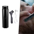 thumbnail image 4 of Mini maquinilla de afeitar eléctrica para hombres , recortador de tamaño de bolsillo, recortador de barba facial portátil recargable por USB , negro Yinane Mini maquinilla de afeitar eléctrica, 4 of 8