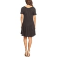 thumbnail image 3 of Women's Casual V-Neck Short Sleeves Solid Casual Dress, 3 of 4
