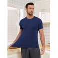 thumbnail image 5 of ANLIQI Men's Bamboo Rayon Undershirts Short Sleeve Crewneck Moisture-Wicking Undershirts (3E, M), 5 of 6