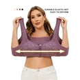 thumbnail image 4 of Front Closure Wireless Bra for Older Women - Plus Size Cotton Comfort Bra with Wide Straps U-Back Support for Posture & Pain Relief, 4 of 7