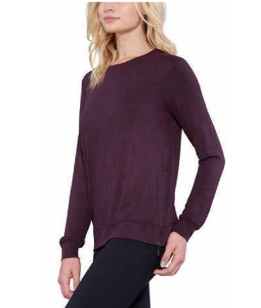 Matty M Women/'s Long Sleeve Tee with 2 Side Zippers