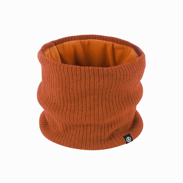 Bufandas de invierno de punto con cuello alto y capucha de color liso, versátiles, para exteriores, cálidas, de punto, de doble capa, de terciopelo, protección para el cuello, bufanda para mujer