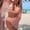 #108-Orange, variant on Warop Bikini Swimsuit for Women, Fashion Casual with Multi-Color Print, 3-Piece Separates Set for Swimming, Beach, Vacation