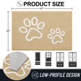 thumbnail image 2 of Buganda Door Mat for Inside, Absorbent Low Profile Doormat, Dirt Trapper for Outside Entry, Non Slip Rug with Dog Paws Prints, 32"x47", Beige, 2 of 8