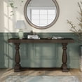 thumbnail image 7 of Furniture of America Fieldz 59-Inch Dark Brown Walnut Wood Finish Console Table, 7 of 7
