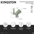 thumbnail image 4 of Kingston Brass K179A1 Trimscape Hand Shower Pin Wall Hook with Hose Outlet, Polished Chrome, 4 of 5