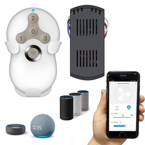 Kit de control remoto para ventilador de techo Prichor Universal Smart Wi-Fi