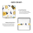 thumbnail image 5 of Yiaed Bees And Rainbows Print Tissue Box Cover, PU Leather Decorative Organizer for Tabletop, Bathroom, Car, Office Creative Decorative, 5 of 7