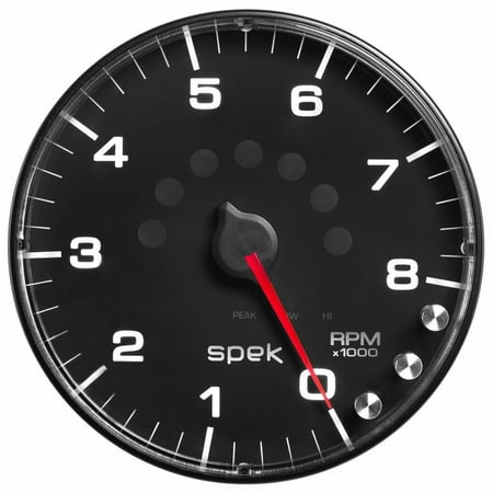 AutoMeter In-Dash Tachometer Gauge | For Spek-Pro | 5in | 8,000 Rpm - Black/Black