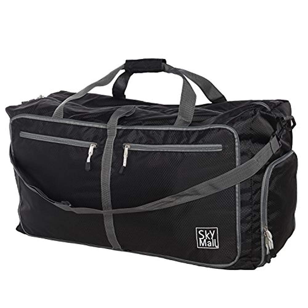 SkyMall Foldable Sports Gym Bag Travel Duffle Bag Lightweight Weekend Bag for Men, Women, Girls ...