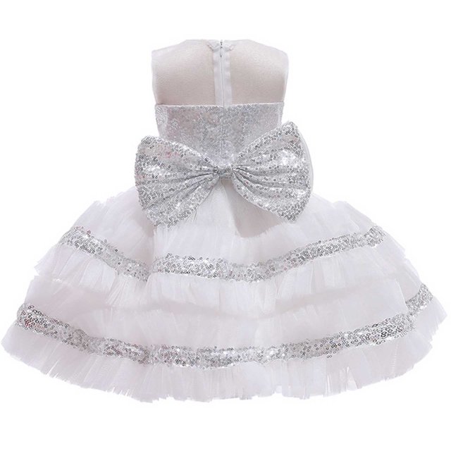 Vestido de princesa de manga corta para niña pequeña, vestido formal de fiesta con falda y encaje de malla