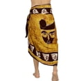 thumbnail image 3 of HAPPY BAY Men's Pareo Standard Surfing Dashiki Sarong Full Beach Wrap One Size Pecan, Batik Summer Vacation Party, 3 of 4